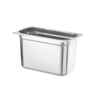 Imagen de HENDI Recipiente GN 1/3,contenedor GN,apilable,resistente a Temperaturas de 40 300C,apto para hornos,congeladores,calientaplatos,baño María,7.8L,325x176x(H) 200mm,acero inoxidable 18/10