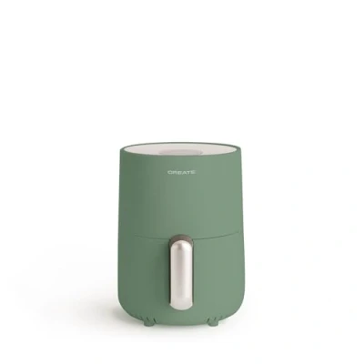 Imagen de CREATE/FRYER AIR/Freidora de aire sin aceite 1,5L verde sage/Cesta antiadherente, selector temperatura 80 200, apagado automático, Libre BPA, Programable, 900W