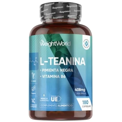 Imagen de L Teanina 500mg con Toronjil 180 Cápsulas de las Hojas del Té Verde y Negro Alternativa Natural al GABA Para 6 Meses Theanine Vegano Sin OGM