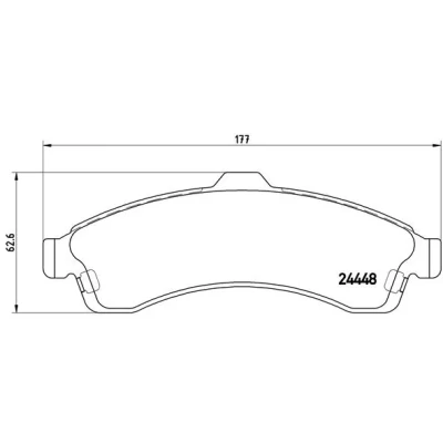 Imagen de BREMBO P 10 009 Juego de pastillas freno con avisador acústico desgaste sin accesorios CHEVROLET: Trailblazer, SAAB: 9 7X SUV
