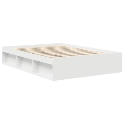 Imagen de vidaXL Estructura de Cama, Somier con Almacenaje, Armazón Marco Cama Invitados, Mueble para Dormitorio Hogar, Blanca 150x200 cm