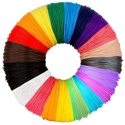 Imagen de 3D Pluma filamento 20 colores 10m PLA Materiales de Impresión para la 1.75mm 10 metros (32.8ft) cada color (colores aleatorios)