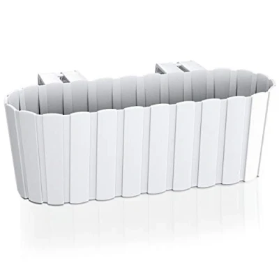 Imagen de Jardinera para balcón BOARDEE HOOK 4,9L., dimensiones (mm) 383x212x130, color Blanco