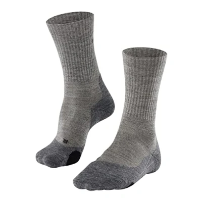 Imagen de FALKE TK2 Explore Wool M SO lana hilo funcional anti ampollas gruesa 1 par, Calcetines para senderismo Hombre, Beis (Kitt Mouline 4310), 39 41