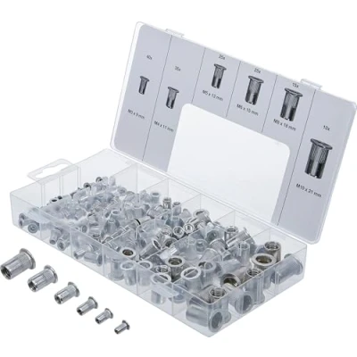 Imagen de BGS 14127 Surtido de tuercas remachables aluminio 150 piezas