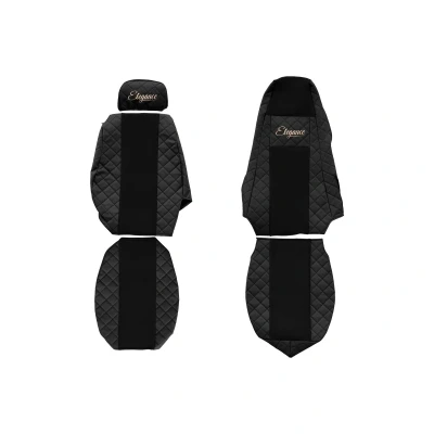 Imagen de F CORE Elegance Q FX03 BLACK Cubreasiento negro textil, Ecopiel