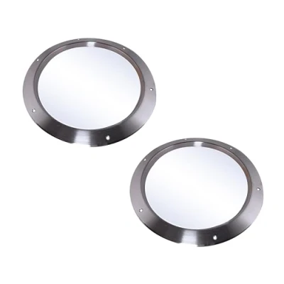 Imagen de M.PASCUAL KIT OJO de BUEY para puertas con cristal Incluido 350 mm Perfil aluminio INOX