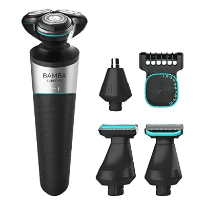 Imagen de Cecotec Afeitadora Multifunción 5 en 1 Bamba PrecisionCare TwistGroom. Batería de Litio, Cuerpo y Rostro, Fácil limpieza IPX5, Autonomía 90 min, Incluye Cabezal rotativa, Negro
