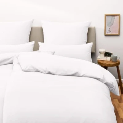 Imagen de Blumtal Juego de Funda Nordica Cama 90 Microfibra Edredon 155x220 y 1 Almohada 70x40, Certificado Oeko Tex, Muy Suave Transpirable Blanco