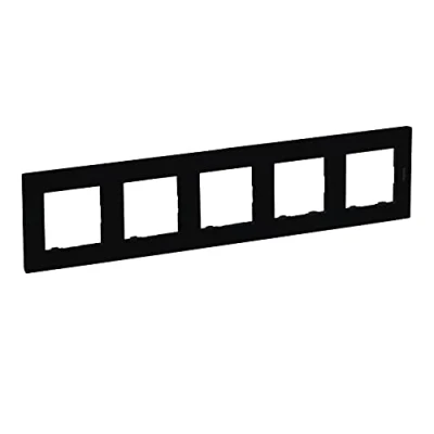 Imagen de Marco 5 elementos Legrand 864575 serie Niloe Step Negro Mate