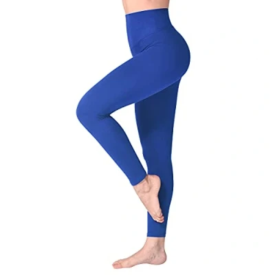Imagen de SINOPHANT Leggins Mujer, Pantalon Yoga Mallas Deporte Leggings Mujer Suaves Elásticos de Cintura Alta Tallas Grandes, Pilates L XL #1 Piezas Azul Real