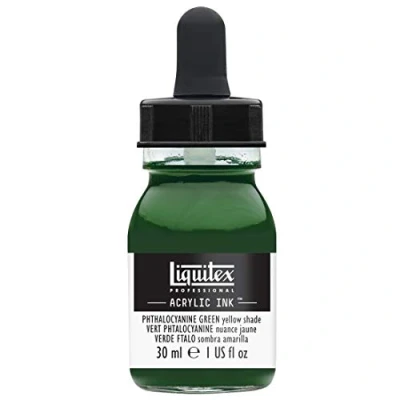 Imagen de Liquitex Tinta Acrílica Ink Profesional Frasco 30 ml, Verde Ftalocianina Matiz Amarillo