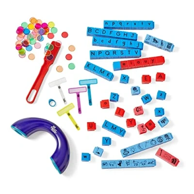 Imagen de Learning Resources Kit de recursos alfabetización para aprender en casa, conjunto multisensorial niños, inglés usando fonética, 5+, Multi coloured