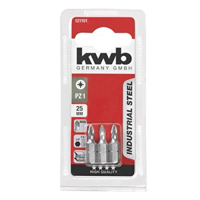 Imagen de KWB 49121102 Pack de 3 Puntas 25 mm PZ 2 Industry