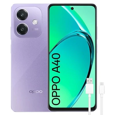 Imagen de OPPO A40 Smartphone Libre, 8GB(4GB+4GB) 128GB, Pantalla HD+ LCD 6.7&quot;, Cámara 50+2+8 MP, Android, Batería 5100mAh, Carga Rápida 45W Morado