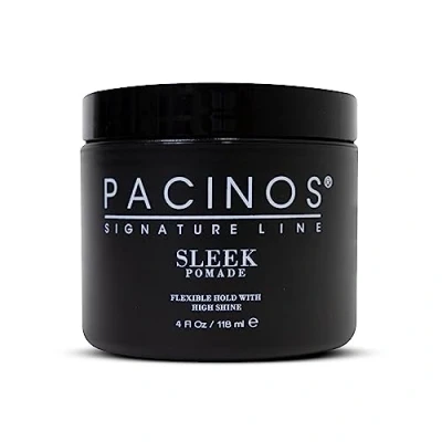 Imagen de Pacinos Sleek Pomade Men 118ml Extra Hold &amp; Shine Finish Definición de larga duración fórmula soluble en agua pomada a base barba fragancia afrutada Cera pelo hombre