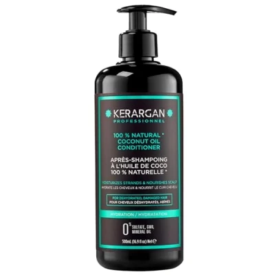 Imagen de Kerargan Acondicionador Hidratante con aceite de Coco para Cabellos Deshidratados y Dañados Hidratación Profunda Sin sulfatos, GMO mineral 500ml