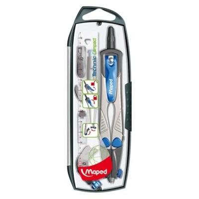 Imagen de Maped Technic Compact Compás con accesorios intercambiables (estuche 5 piezas)