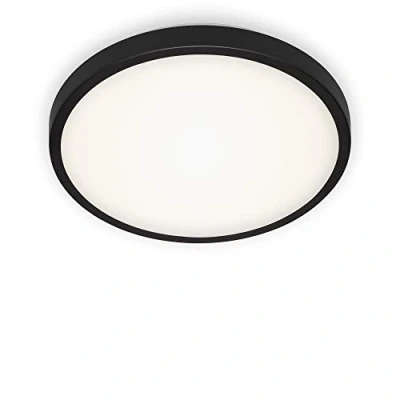 Imagen de BRILONER Leuchten LED, lámpara de Techo, 12 vatios, 1.200 lúmenes, 4.000 Kelvin, diámetro 29cm, Negro blanco (3455 015)