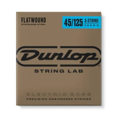 Imagen de Dunlop DBFS45125 Bass Stainless Steel Flatwound 5 string, medium