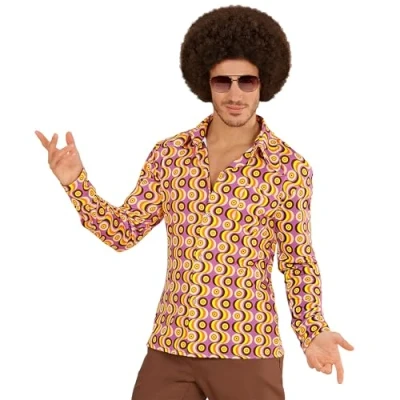 Imagen de W WIDMANN MILANO Party Fashion camisa años 70, hombre, estilo disco, disfraces