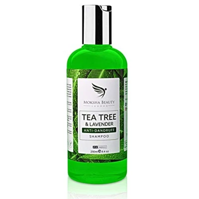 Imagen de Champú AntiCaspa de Aceite Arbol Te [Fabricado en U.K] Terapéutico Mata las Bacterias del Cuero Cabelludo y el Cabello Escamosos con Picazón Previene los Piojos Hombres Mujeres 250ml