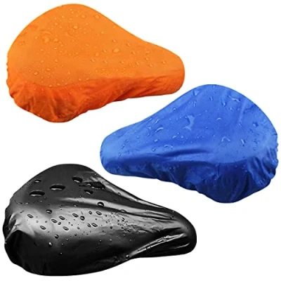 Imagen de Coopache Funda de Lluvia Protector Impermeable con Elástico para Asiento Bicicleta Sillin (3 Paquetes)