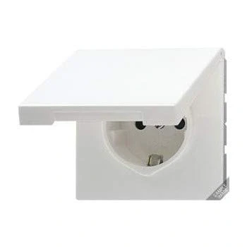 Imagen de Jung Enchufe Schuko 16 A 250 V con protección de Contacto y Tapa Serie LS, 1 Pieza, Color Blanco, LS 1520 kikl