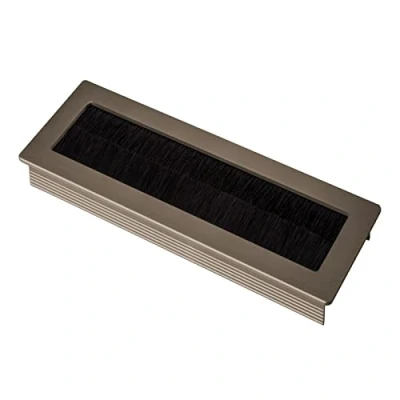 Imagen de SOTECH 1 x pasacables Toledo de Aluminio anodizado con Aspecto Acero Inoxidable 150 70 mm Dimensión Montaje: 140 62 15,3