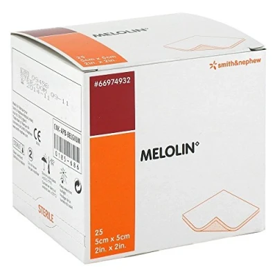 Imagen de Smith &amp; Nephew Melolin Pack de 25 Compresas estériles 5 x cm