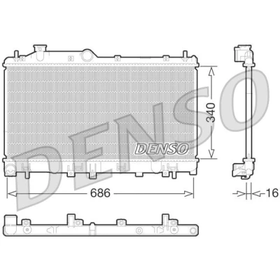 Imagen de Radiador, refrigeración del motor DENSO DRM36013
