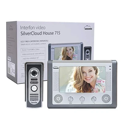 Imagen de Vídeo Puerta teléfono Timbre Silvercloud casa 715 7 &quot;Pantalla LCD de comunicación