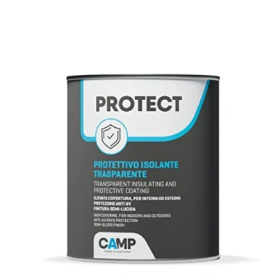 Imagen de CAMP PROTECT Protector Aislante Transparente y Permanente, Plastificante, Antioxidante Impermeabilizante, para Plásticos, Madera, Cerámica Metales