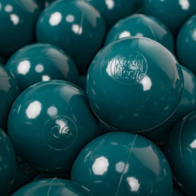 Imagen de KiddyMoon 700 ∅ 7Cm Bolas Colores De Plástico para Piscina Niños, Turquesa Oscuro