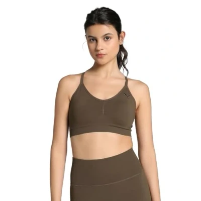 Imagen de Puma MOVE Shapeluxe Seamless BRA Sujetadores deportivos con sujeción ligera, Mujer, Talla: Large, Espresso brown