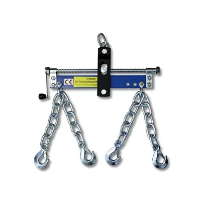 Imagen de Wiltec Posicionador de motores hasta 750 kg barra grúa ajustable, bloque para montaje y desmontaje equilibrador centrador nivelador taller elevador