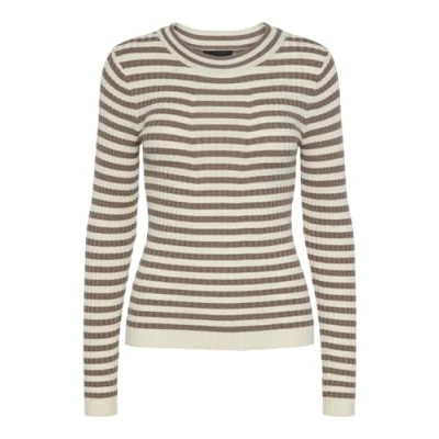 Imagen de Pieces Pccrista LS O NECK NOOS BC Jersey de punto, Mujer, Talla: Large, Fossil