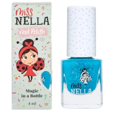 Imagen de Miss Nella UNDER THE SEA Esmalte especial para uñas con brillos niños, fórmula despegable, a base de agua y sin olor