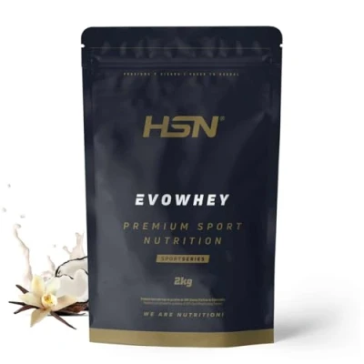 Imagen de HSN Evowhey Protein Vainilla Coco 2Kg = 67 Tomas por Envase Concentrado de Proteína Suero 100% Whey Concentrate (WPC) No GMO, Vegetariano, Sin Gluten ni Soja