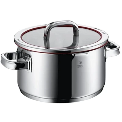 Imagen de WMF Function 4 Olla Grande Alta de 24cm (5,7 litros Capacidad) con Tapa, Cromargan 18/10, Acero Inoxidable Pulido