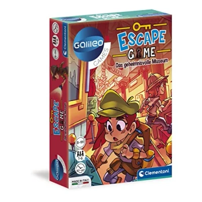 Imagen de juego de escape Clementoni 59227 El museo misterioso, emocionante mesa para rompecabezas y rompecabezas, incluye tarjetas notas accesorios, familiar desde 8 años(edición alemana)