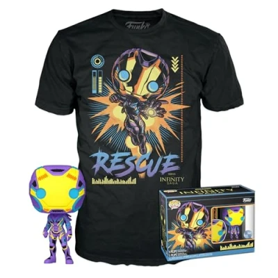 Imagen de Funko Pop! &amp; tee: Marvel Blacklight Rescue Extra Large XL Camiseta, Franela Ropa con Figura de Vinilo Coleccionable Idea Regalo Juguetes y Camiseta Manga Corta para Adultos