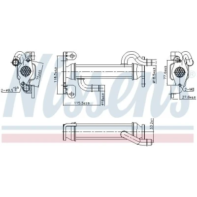Imagen de NISSENS 989400 Enfriador EGR sin bypass de depresión IVECO: Daily 6