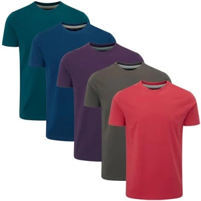 Imagen de Charles Wilson Paquete 5 Camisetas Cuello Redondo Lisas (S, Core Essentials Type 23)
