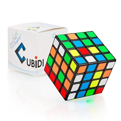 Imagen de CUBIDI Cubo de Mágico 4x4, Tipo Los Ángeles, Speed Cube con propiedades Giro optimizadas, para Principiantes y usuarios avanzados Unisex Adultos Pegatina Pieza 1