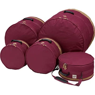 Imagen de Tama PowerPad Series TDSS52KWR Juego de bolsas para batería, color rojo