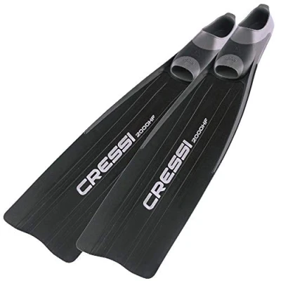 Imagen de Cressi Gara 2000 HF Aletas calzantes, Adultos Unisex, Negro, 44/45 (10/11)