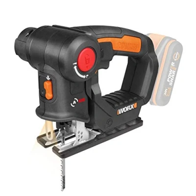 Imagen de Sierra sable y de calar 2en1 20V WORX PowerShare WX550.9 sin batería, ni cargador Cambio cuchilla herramientas, velocidad variable