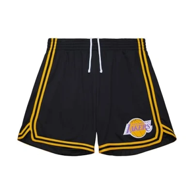 Imagen de Mitchell &amp; Ness NBA Pantalones cortos deportivos para hombre, diseño vintage, Los Angeles Lakers Black, M