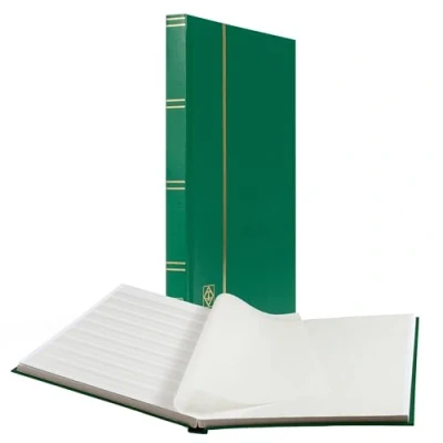 Imagen de Leuchtturm 333321 Álbum para coleccionismo de Sellos Libro reservas Basic 32 páginas DIN A4 Blancas sin Forro, Cubierta Verde